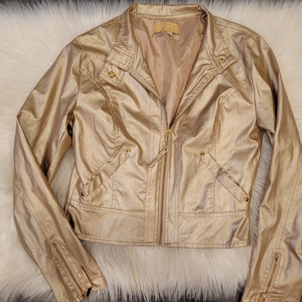 Gold Moto Jacket